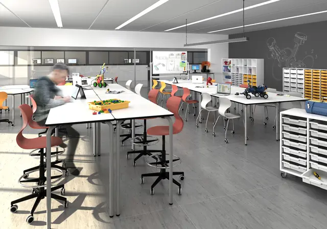 Os elevstol m/fotring Lys grå Lys grå 