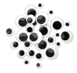 Plastøyne selvklebende Ø6-20 mm, 1100 stk