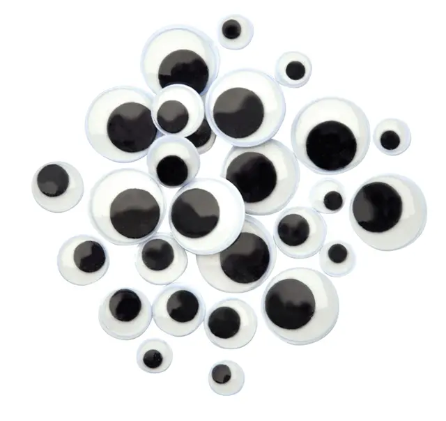 Plastøyne selvklebende Ø6-20 mm, 1100 stk 