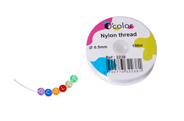 Smykketråd nylon Ø0,5 mm 
