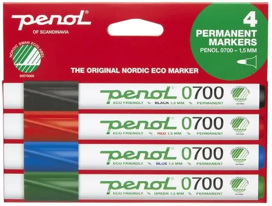 Penol merke tusjer rund 4 stk 