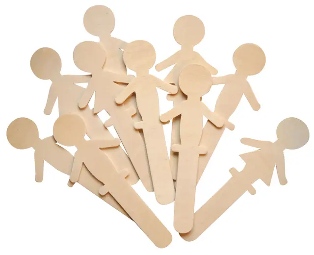 Blomsterpinner jenter og gutter L14 cm, 10 stk 