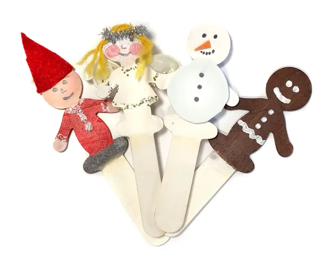 Blomsterpinner jenter og gutter L14 cm, 10 stk 