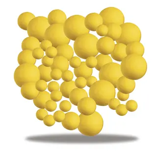 Vattkuler gul mix Ø10-50 mm, 200 stk