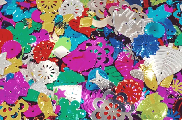 Paljetter Ø5-25 mm, 100 g 