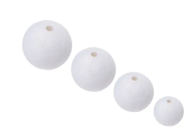 Vattkuler hvite 25 mm 100 stk 