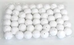 Vattkuler hvite 40 mm 50 stk