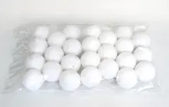 Vattkuler hvite 60 mm 25 stk