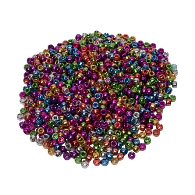 Kongoperler metallic Ø9 mm, 2000 stk 