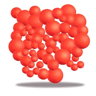 Vattkuler rød mix Ø20-50 mm, 200 stk