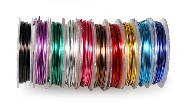 Aluminiumstråd mix Ø1 mm, 10 stk x 3 m 