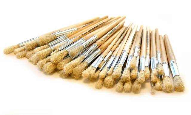 Penselsett runde Kort skaft, svinebust, 50 stk 