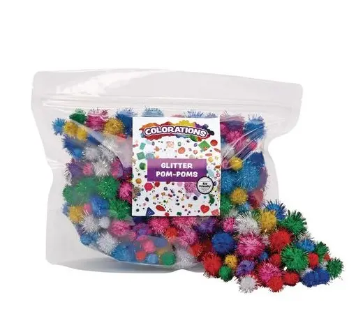 Pompons glitter 300 stk 