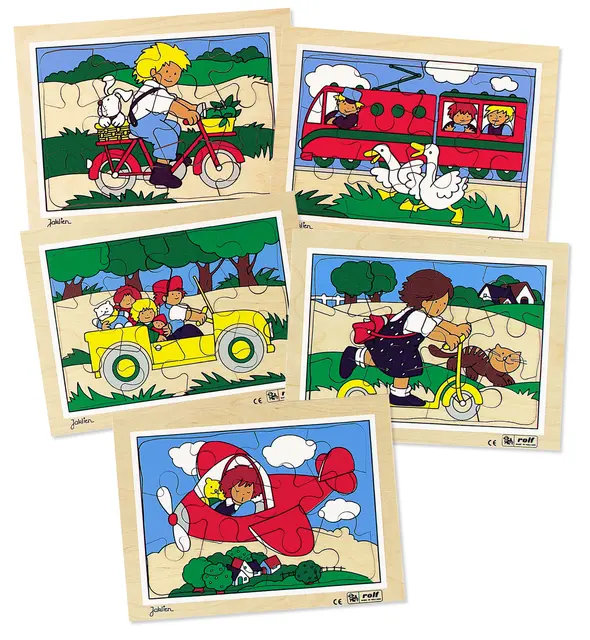 Puslespillsett transport 2 5 x 12 brikker 