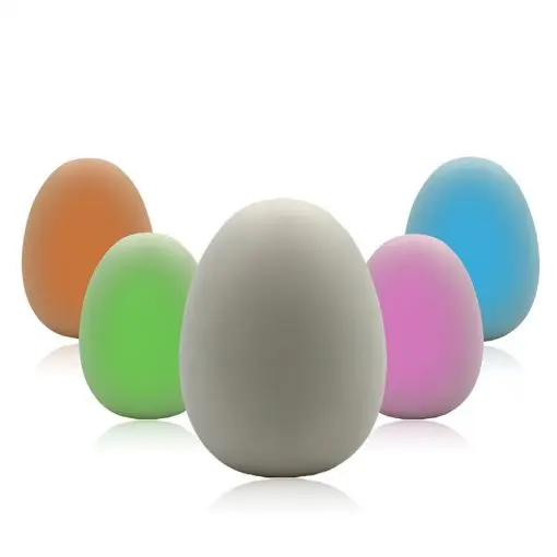 Mini lysende egg H9 cm, 4 stk 