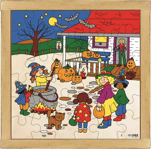 Puslespill halloween 36 brikker 