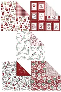 Mønstret papir julepakke 180 g, 21 ark