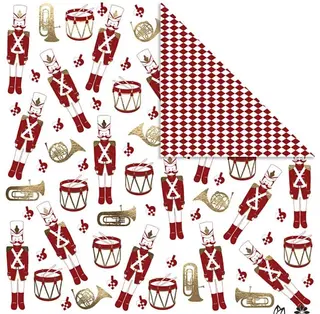 Mønstret papir julepakke 180 g, 21 ark