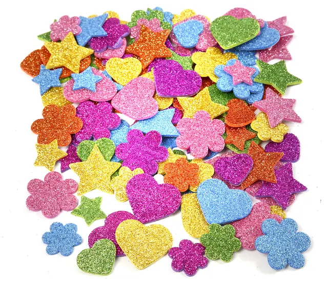 Mosegummifigurer glitter Ø19-29 mm, 800 stk 