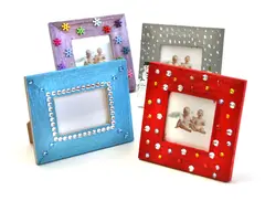 Trerammer med glass 9/10 cm, 80 stk