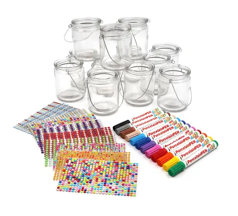 Lysglass dekorsett 36 stk