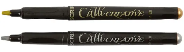 Kalligrafi tusj gull og sølv 2,4 mm 