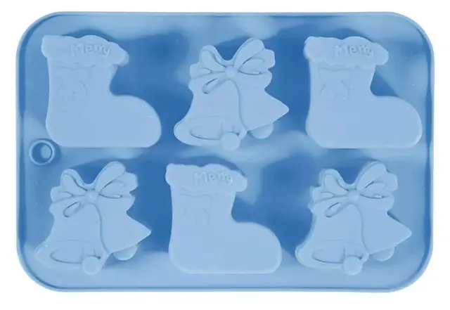 Silikonform julestrømper og klokker 12,5 ml 