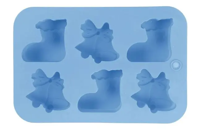 Silikonform julestrømper og klokker 12,5 ml 