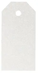 Manillamerker hvit glitter L10 cm, 15 stk