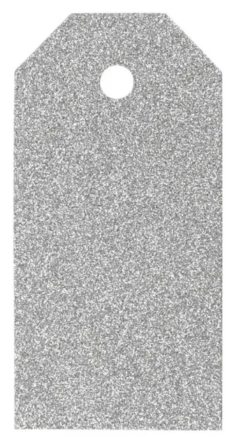 Manillamerker sølv glitter L10 cm, 15 stk 