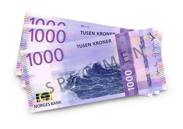 Pengesedler 1000,- NY 100 stk 