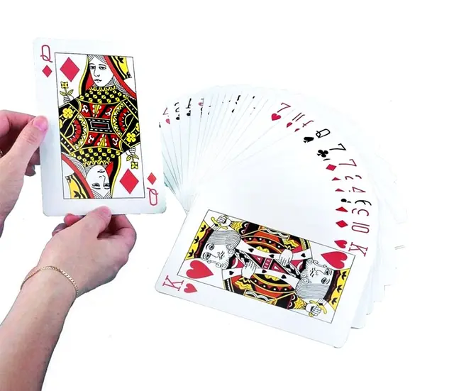 Jumbokortstokk L17 x B12 cm, 52 kort 