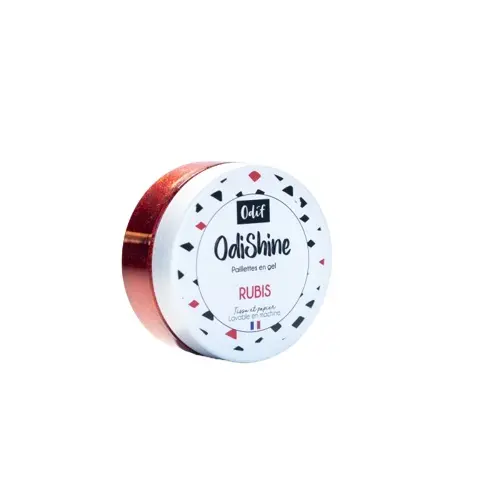 Glittergel til tekstil rød 65 g 