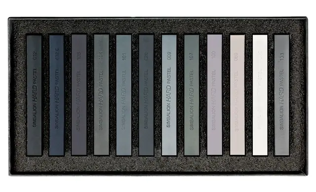 Lyra pastellkritt gråtoner 12 stk 