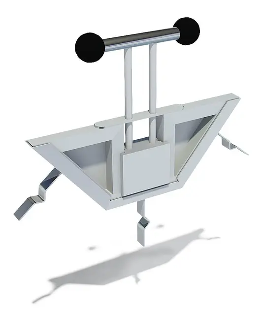 Sluse med håndtak L60x B6 x H53cm 