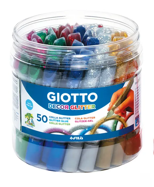 Glitterlim mix storpakke 50 stk 