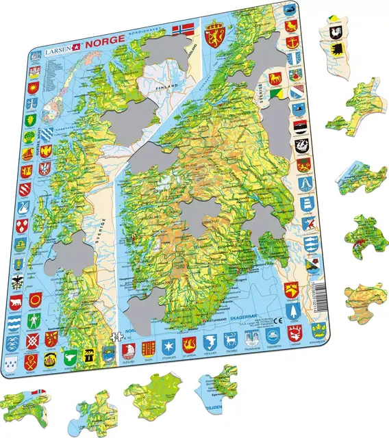 Puslespill Norge 65 brikker 