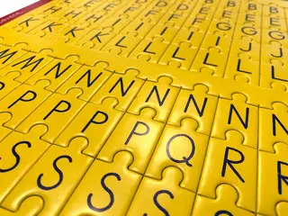 Puslespill store bokstaver 143 brikker