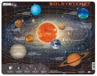 Puslespill solsystemet 70 brikker