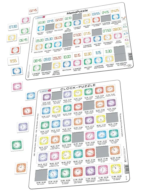 Puslespill clock 2 stk 