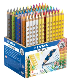 Lyra Groove fargeblyanter mix Ø10 mm, 96 stk