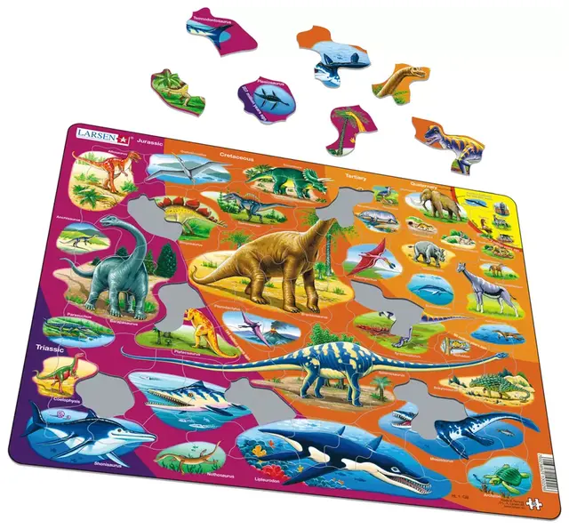 Puslespill forhistoriske dyr 85 brikker 