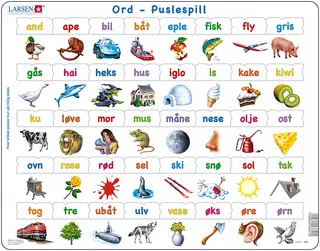 Puslespill ord 40 brikker
