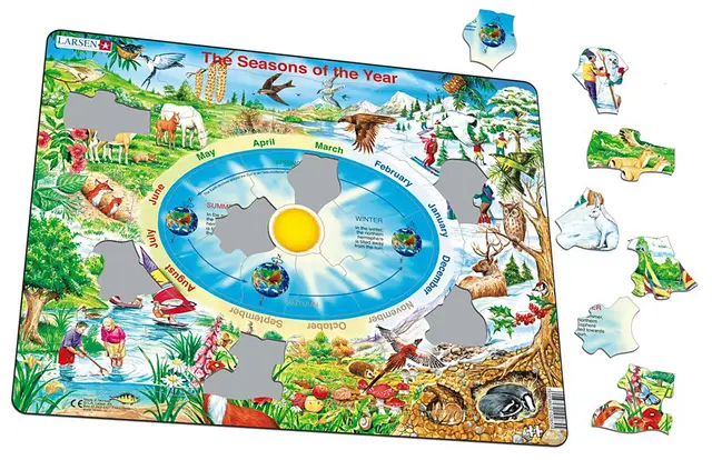 Puslespill 4 årstider 44 brikker 