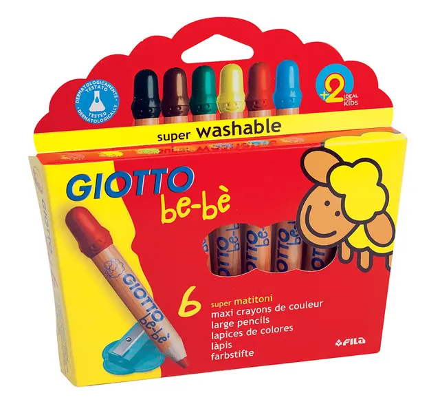 Giotto fargestift 6 stk 