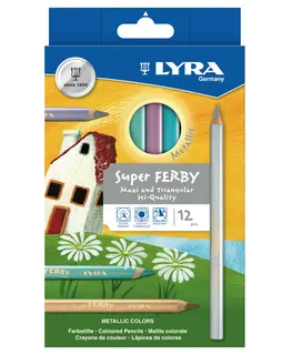 Lyra Super Ferby fargeblyanter metallic Ø10 mm, 12 stk