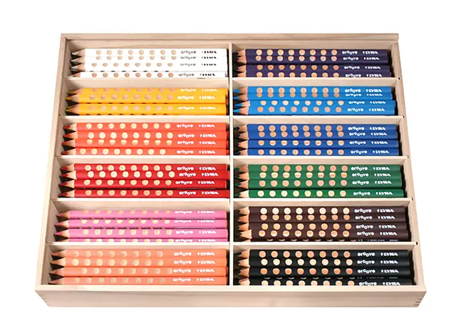 Lyra Groove fargeblyanter mix Ø10 mm, 144 st 