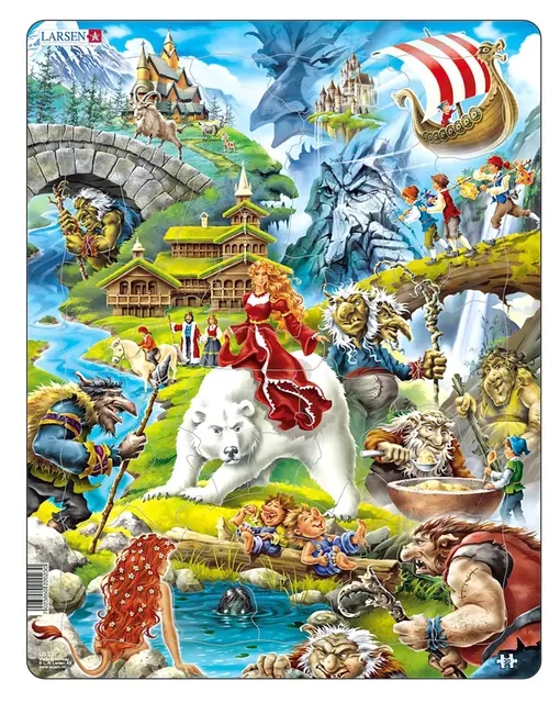 Puslespill folkeeventyr 30 brikker 