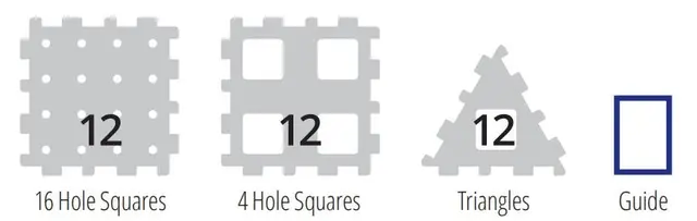 Polydron XL byggeklosser 36 deler 