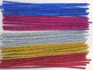 Piperensere glitter Ø6 mm, 50 stk